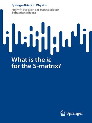 cover image of What is the iε for the S-matrix?